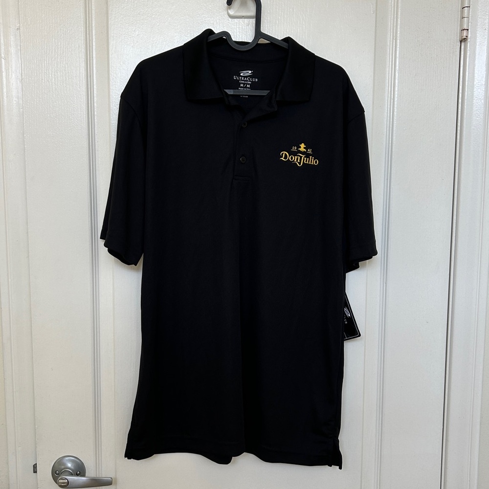 Don Julio 1942 UltraClub Cool & Dry Piqué Polo | Medium | Black | NEW
